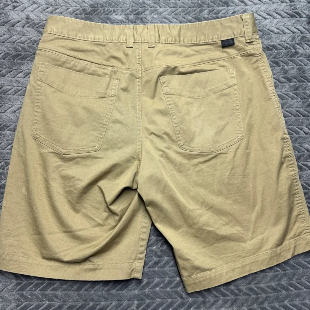 The North Face Chino Shorts 34 Khaki Excellent‎ Cotton Blend Stretch (1651)